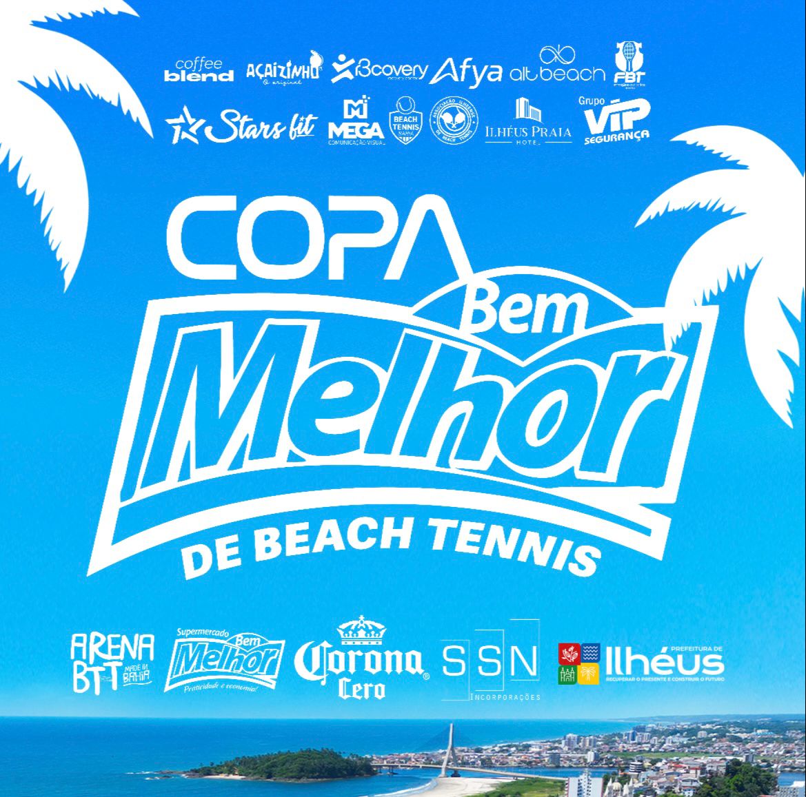 Copa de Beach Tennis reúne atletas de toda a Bahia na Avenida Soares Lopes