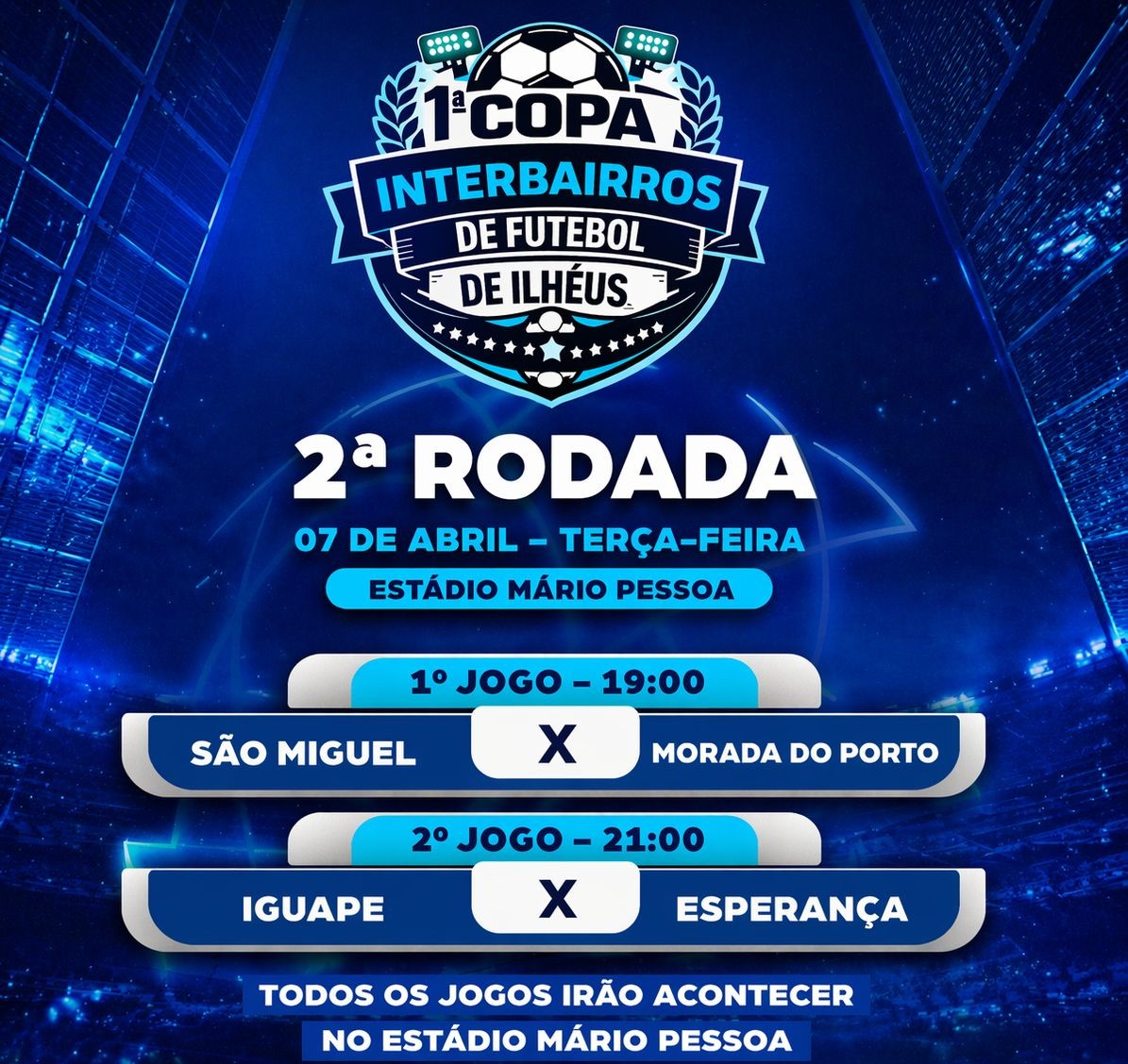 Ilhéus realiza segunda rodada da 1ª Copa Interbairros de Futebol