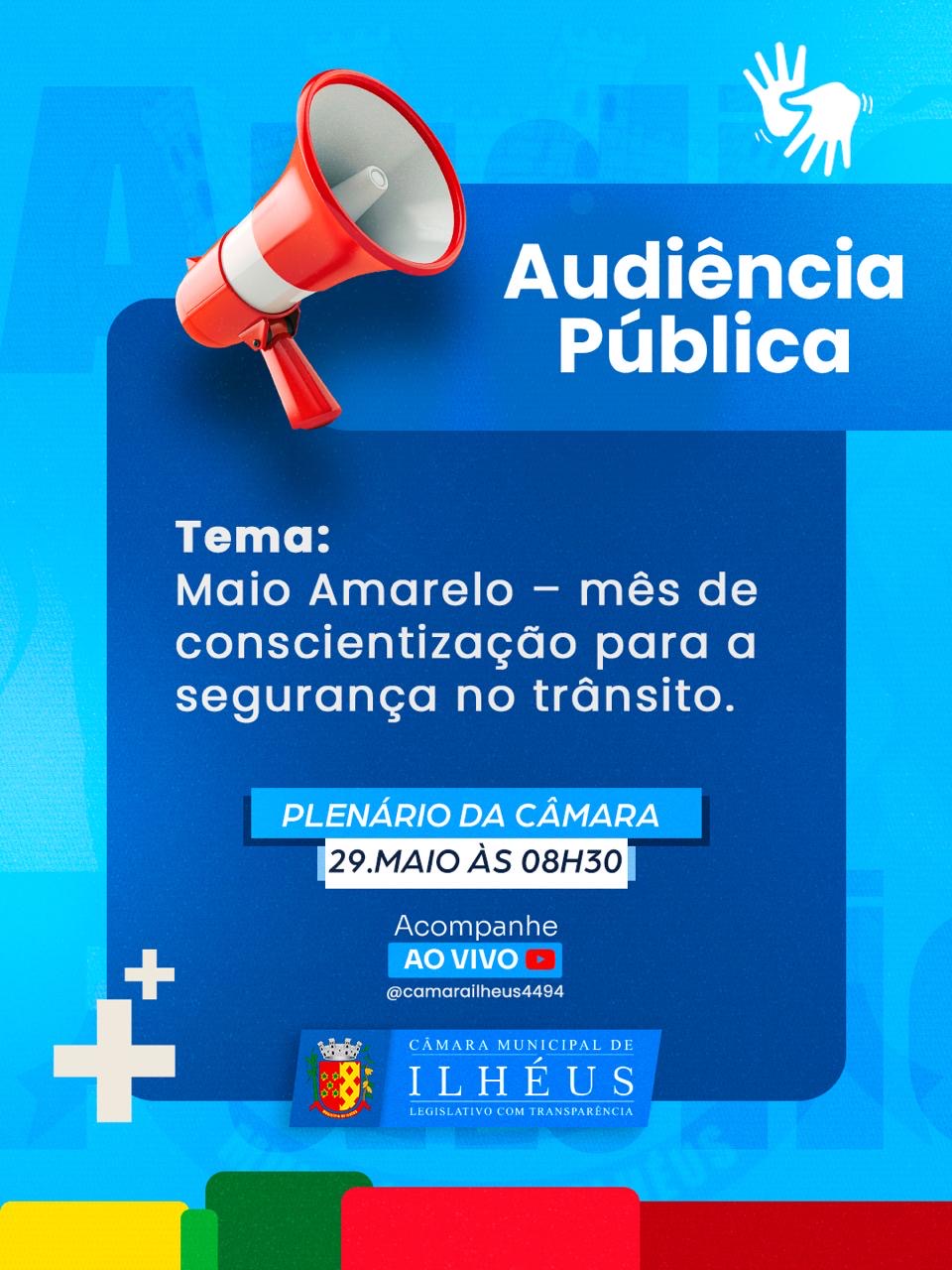 Audiência pública na Câmara debate estratégias para redução dos acidentes de trânsito em Ilhéus