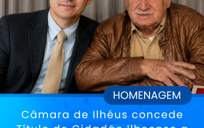 Câmara de Ilhéus concede Título de Cidadão Ilheense a Jorge Amado Neto