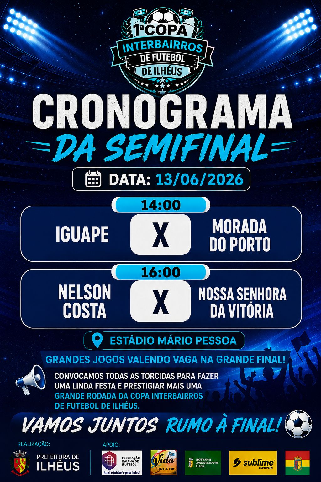 Copa Interbairros de Futebol entra na fase semifinal em Ilhéus