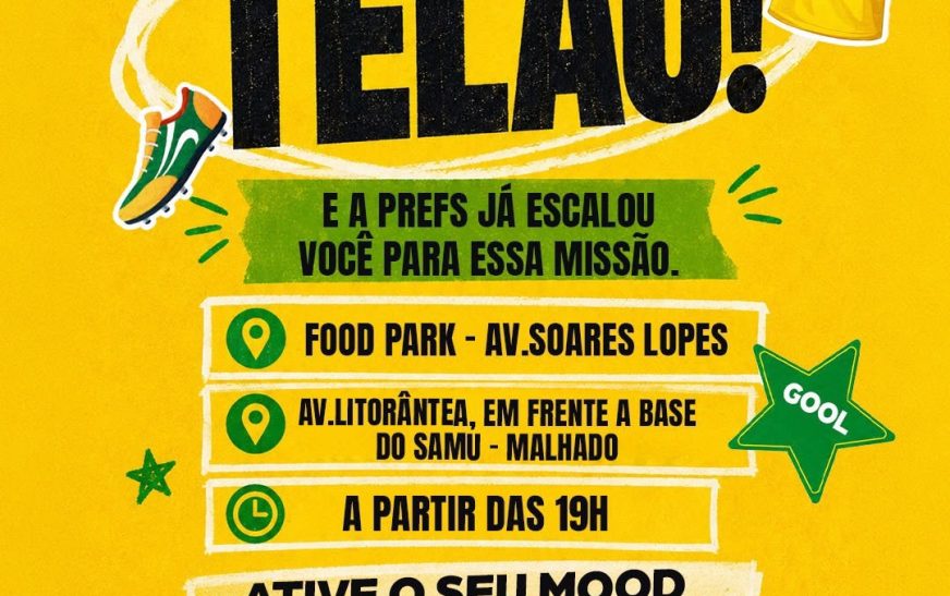 Prefeitura de Ilhéus disponibiliza telões para transmissão dos jogos do Brasil na Copa do Mundo 2026