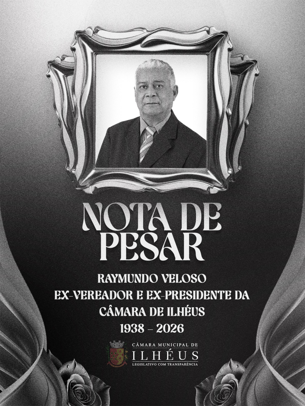 Câmara de Ilhéus manifesta pesar pelo falecimento do ex-vereador Raymundo Veloso