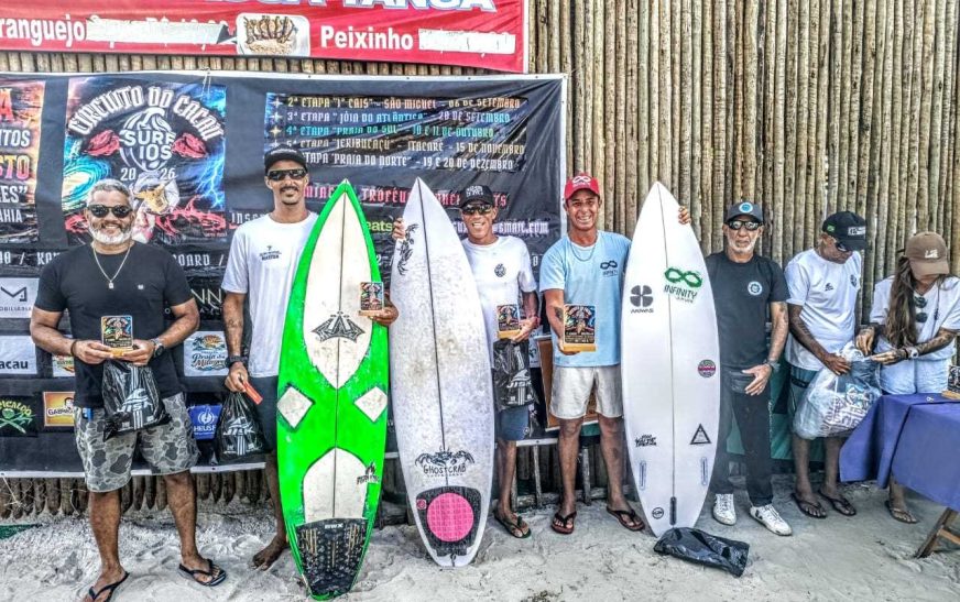 Circuito do Cacau Surf 2026 reúne atletas e define campeões da primeira etapa em Olivença