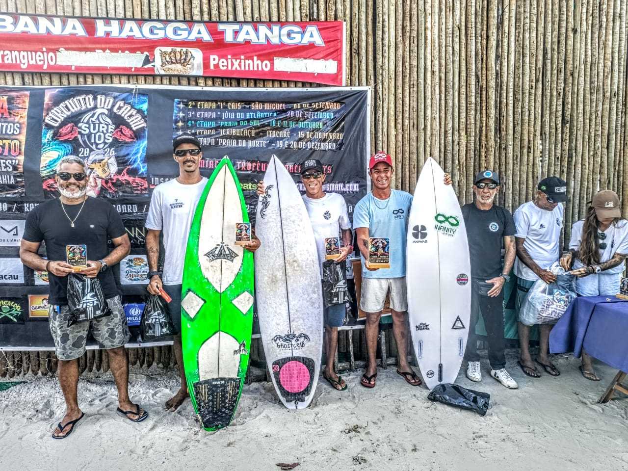 Circuito do Cacau Surf 2026 reúne atletas e define campeões da primeira etapa em Olivença